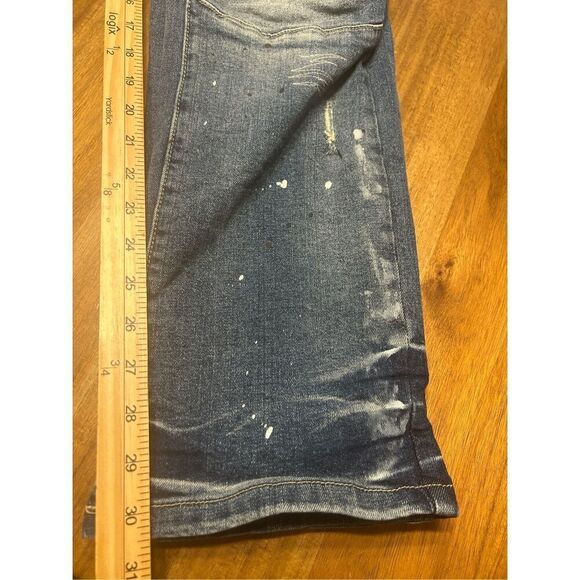 Smoke Rise Jeans Mens 42x32 Paint Splattered Distressed Grunge Y2K 90's Hip Hop - Picture 10 of 10